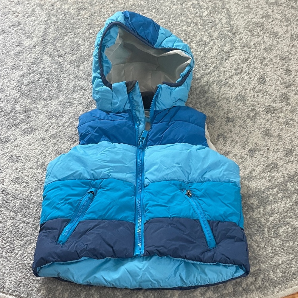 H&M blue color block vest